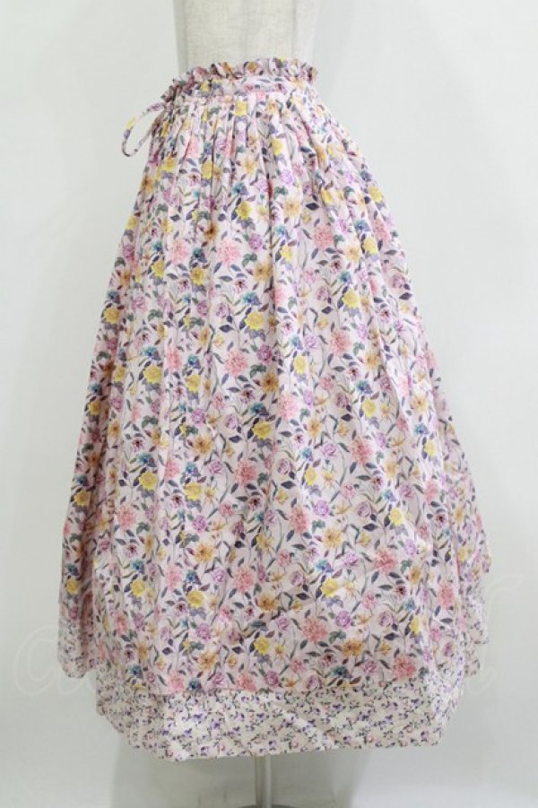 画像2: Jane Marple Dans Le Salon / Gouache gardenフラッフィースカート  ピンク×ピンク H-26-01-14-019-JM-SK-KB-ZH (2)