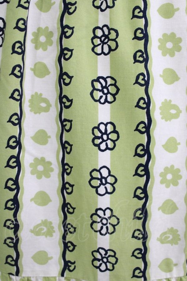 画像4: Jane Marple Dans Le Salon / Autumn gardenスウィッチングスカート M ピスタチオ×アイボリー H-26-01-14-020-JM-SK-KB-ZH (4)