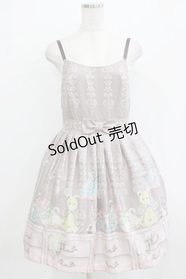 画像1: Emily Temple cute / シャンブルノースリーブワンピース  グレー H-26-01-14-002-ET-OP-KB-ZH (1)