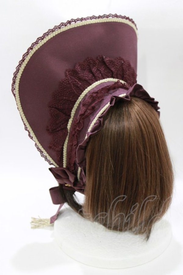 画像2: Angelic Pretty / メルカトル骨董品店ボンネット  ボルドー H-26-01-15-040-AP-AC-NS-ZH (2)