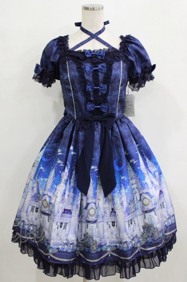 画像1: Angelic Pretty / Castle Mirageワンピース Free ネイビー H-26-01-15-042-AP-OP-NS-ZH (1)
