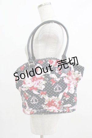 画像: BABY,THE STARS SHINE BRIGHT / シュガーブーケ柄バケツ型バッグ  ブラック H-26-01-15-003-BA-BG-NS-ZH