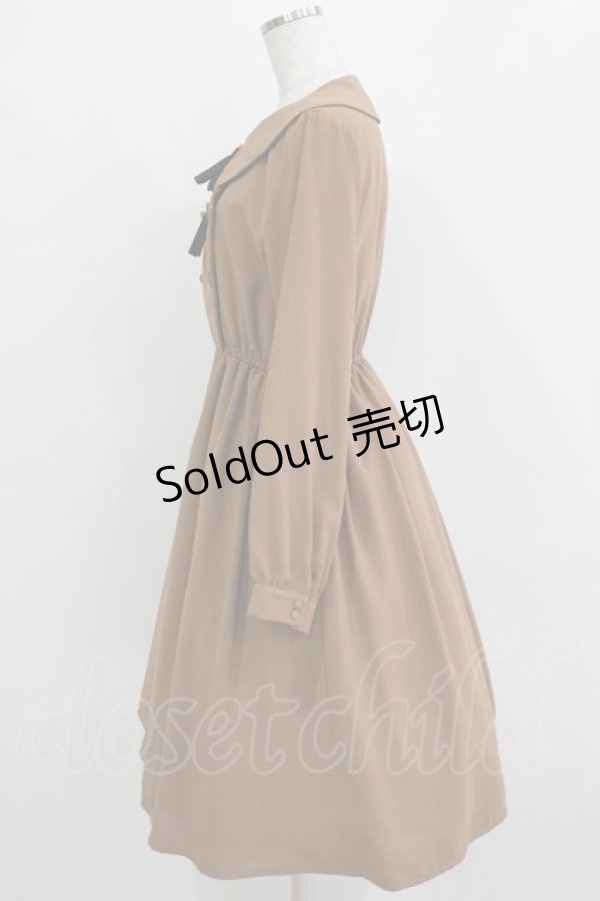 画像2: Fi.n.t / リボンタイ付きダブル釦ワンピース Free  H-26-01-15-051-CA-OP-NS-ZH (2)