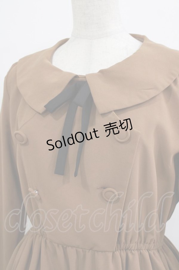 画像4: Fi.n.t / リボンタイ付きダブル釦ワンピース Free  H-26-01-15-051-CA-OP-NS-ZH (4)
