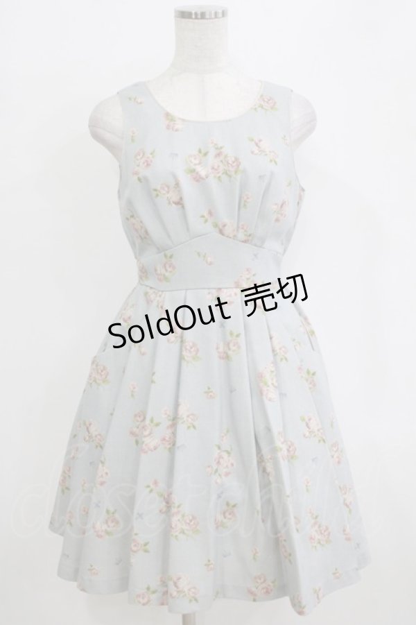 画像1: Secret Honey / 花柄ワンピース Free ブルー H-26-01-15-054-CA-OP-NS-ZH (1)