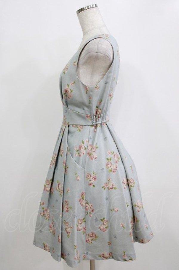 画像2: Secret Honey / 花柄ワンピース Free ブルー H-26-01-15-054-CA-OP-NS-ZH (2)