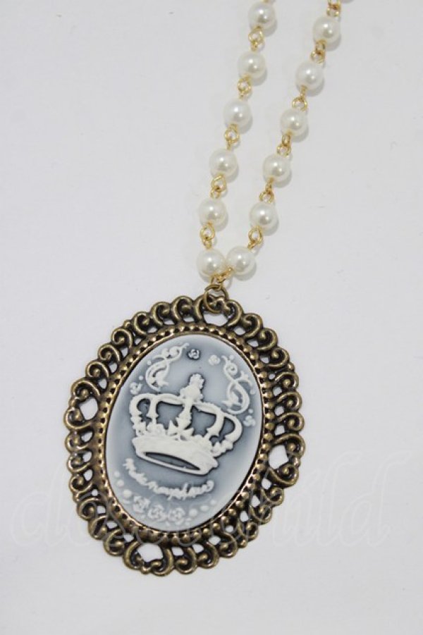 画像1: metamorphose / カメオネックレス  ブルー H-26-01-15-005-ME-AC-NS-ZH (1)