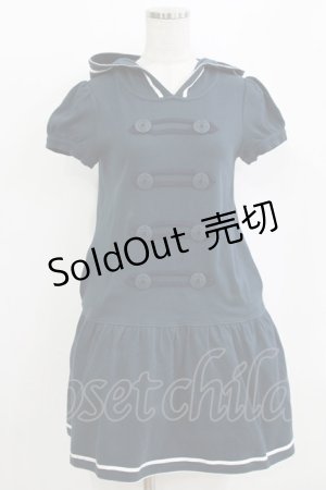 画像: Angelic Pretty / 半袖 Marching girl カットワンピース Free ネイビー H-26-01-15-064-AP-OP-NS-ZH