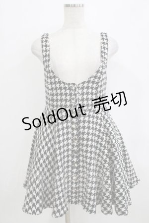 画像: Ank Rouge / 千鳥格子ジャンパースカート M ブラック H-26-01-15-065-CA-OP-NS-ZH