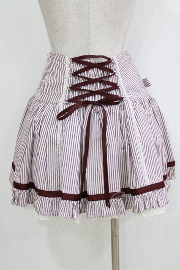 画像3: Angelic Pretty / ブリジットストライプスカート Free ボルドー H-26-01-15-066-AP-SK-NS-ZH (3)
