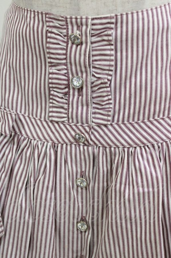 画像4: Angelic Pretty / ブリジットストライプスカート Free ボルドー H-26-01-15-066-AP-SK-NS-ZH (4)