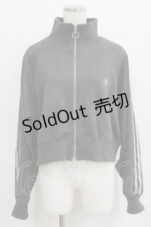 画像: axes femme / カットスエードトラックジャケット Free チャコール H-26-01-15-067-AX-JA-NS-ZH