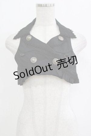 画像: ALICE and the PIRATES / アビルダショートベスト Free ブラック H-26-01-15-069-PA-TO-NS-ZH