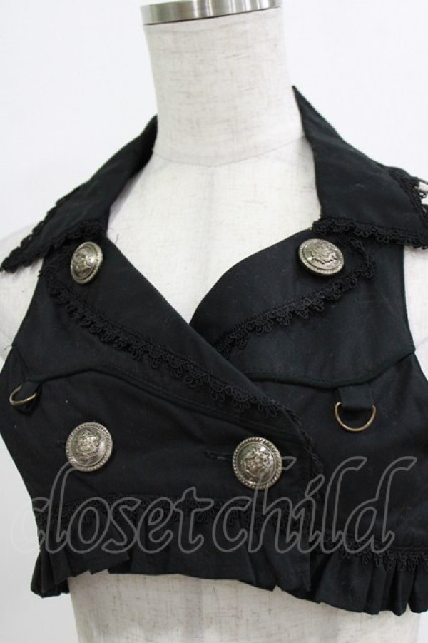 画像4: ALICE and the PIRATES / アビルダショートベスト Free ブラック H-26-01-15-069-PA-TO-NS-ZH (4)