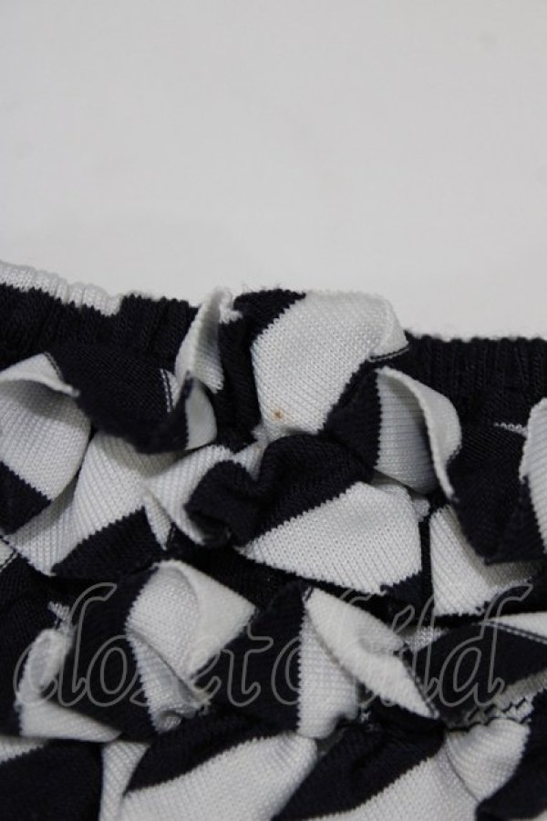 画像4: Secret Honey / シャーリングボーダートップス Free ネイビー H-26-01-15-076-CA-TO-NS-ZH (4)