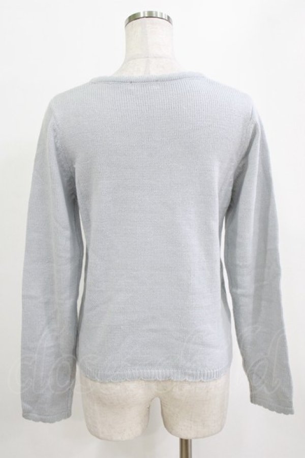 画像3: axes femme / サテンリボンニットPO M サックス H-26-01-15-077-AX-TO-NS-ZH (3)