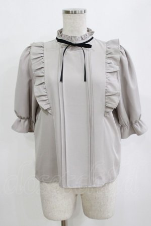 画像: evelyn / リボンブラウス Free グレー H-26-01-15-078-LO-BL-NS-ZH