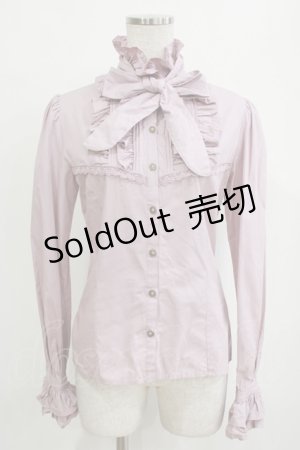 画像: Victorian maiden / スタンドカラーフリルブラウス Free ラベンダー H-26-01-15-079-CL-BL-NS-ZH