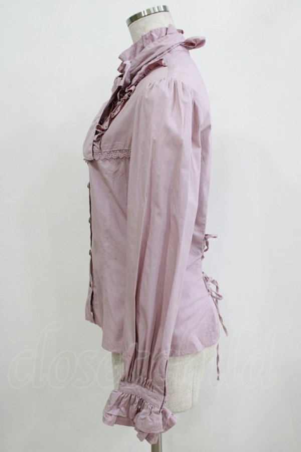 画像2: Victorian maiden / スタンドカラーフリルブラウス Free ラベンダー H-26-01-15-079-CL-BL-NS-ZH (2)