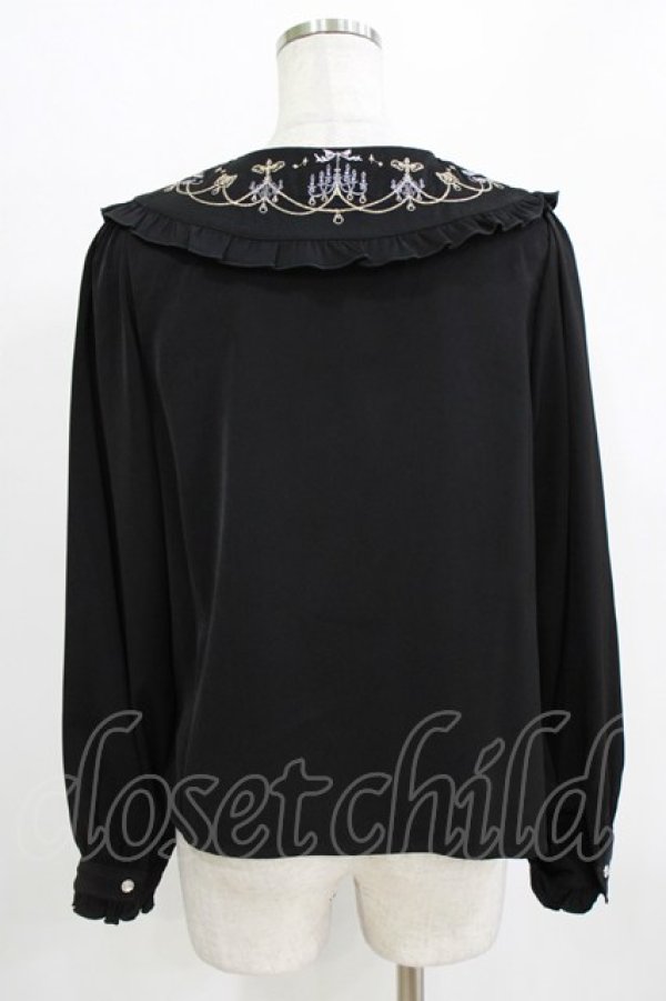 画像3: Amavel / シャンデリア刺繍入りブラウス Free ブラック H-26-01-15-080-CA-BL-NS-ZH (3)