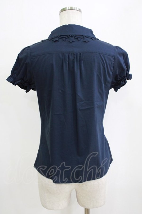 画像3: Ank Rouge / 星ボタンブラウス M ネイビー H-26-01-15-082-CA-BL-NS-ZH (3)
