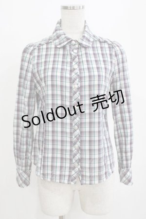 画像: Amavel / チェックブラウス Free ホワイト H-26-01-15-087-CA-BL-NS-ZH
