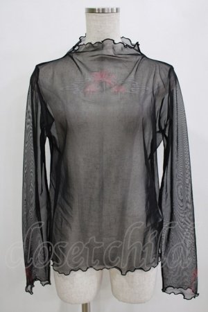 画像: axes femme / 彼岸花PTシアートップス Free ブラック H-26-01-15-089-AX-TO-NS-ZH