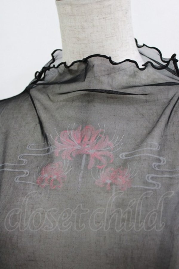 画像4: axes femme / 彼岸花PTシアートップス Free ブラック H-26-01-15-089-AX-TO-NS-ZH (4)