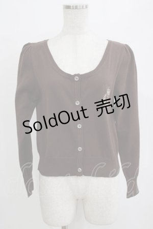 画像: metamorphose / エンブレム刺繍カーディガン Free ブラウン H-26-01-15-091-ME-TO-NS-ZH