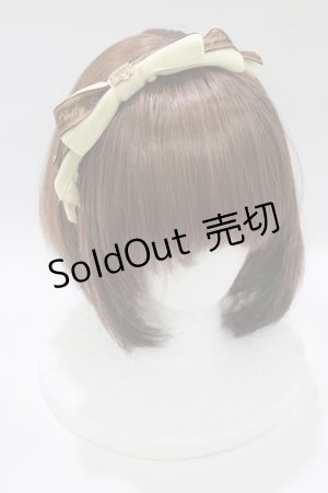画像: Angelic Pretty / Chocolatierロゴリボンカチューシャ  アイボリー H-26-01-15-020-AP-AC-NS-ZH
