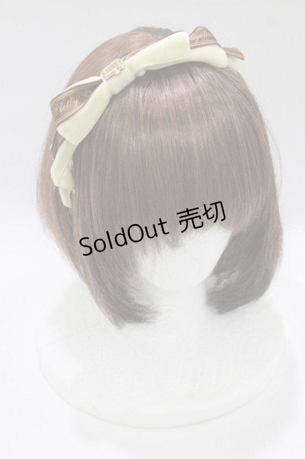 画像1: Angelic Pretty / Chocolatierロゴリボンカチューシャ  アイボリー H-26-01-15-020-AP-AC-NS-ZH (1)