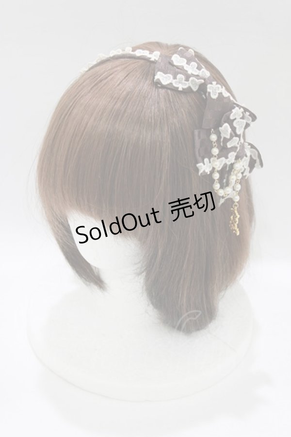 画像1: ALICE and the PIRATES / アリスのトランプリボンカチューシャ  ブラウン H-26-01-15-026-PA-AC-NS-ZH (1)