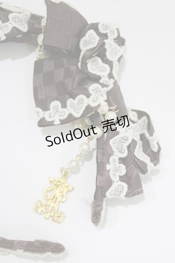 画像3: ALICE and the PIRATES / アリスのトランプリボンカチューシャ  ブラウン H-26-01-15-026-PA-AC-NS-ZH (3)