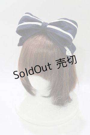 画像: metamorphose / セーラーリボンカチューシャ  ネイビー H-26-01-15-029-ME-AC-NS-ZH