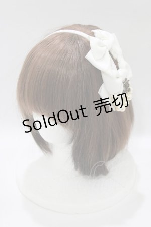 画像: ALICE and the PIRATES / レディーパール2個リボンカチューシャ  オフ H-26-01-15-030-PA-AC-NS-ZH