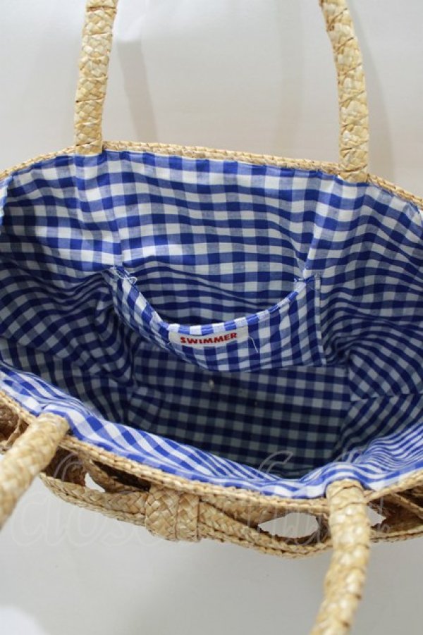 画像4: SWIMMER / ストローバッグ・ハットセット  ブルー H-26-01-15-002-EL-BG-NS-ZH (4)