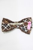 画像3: Angelic Pretty / スクールタータンリボンバレッタ  ブラウン H-26-01-15-031-AP-AC-NS-ZH (3)