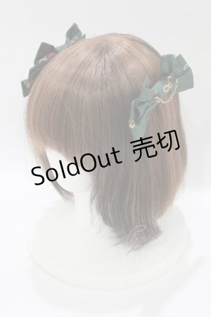 画像: metamorphose / 主の書斎リボンコーム  グリーン H-26-01-15-032-ME-AC-NS-ZH