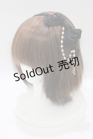 画像: ALICE and the PIRATES / アリスのトランプリボンカチューシャ  ブラック H-26-01-15-035-PA-AC-NS-ZH