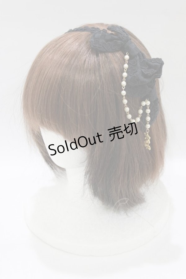 画像1: ALICE and the PIRATES / アリスのトランプリボンカチューシャ  ブラック H-26-01-15-035-PA-AC-NS-ZH (1)