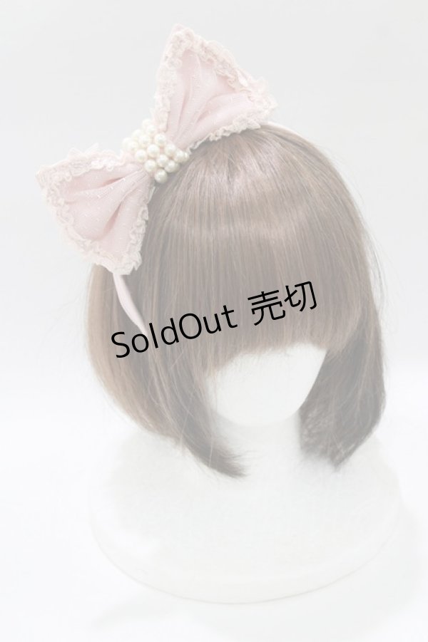 画像1: Angelic Pretty / Pure Ladyカチューシャ  ピンク H-26-01-15-037-AP-AC-NS-ZH (1)