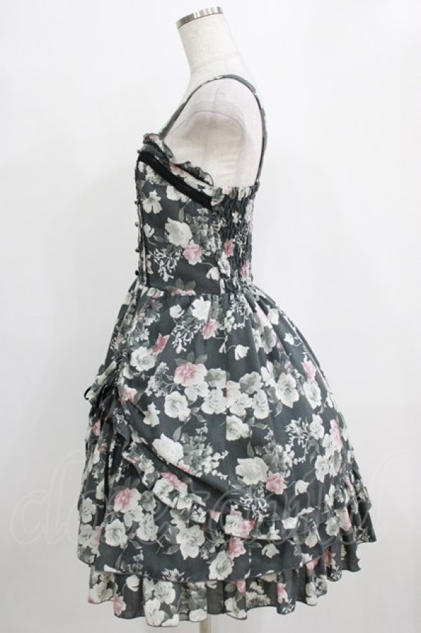 画像2: axes femme / レトロ花柄ワンピース M グレー H-26-01-16-003-AX-OP-YZ-ZH (2)