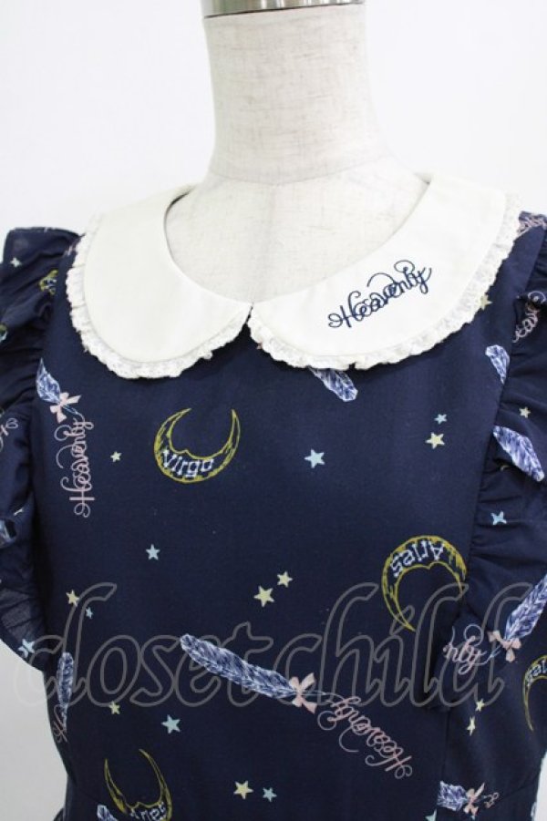 画像4: Ank Rouge / MoonFeatherプリントワンピース M ネイビー H-26-01-16-024-CA-OP-NS-ZH (4)