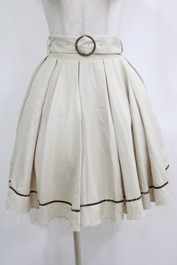画像1: Kurumi Collaboration / フレアマリンアカデミアスカート S アイボリー H-26-01-16-025-GO-SK-NS-ZH (1)