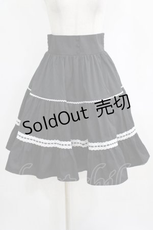 画像: Eri Aino's collaboration / シャーロットの水曜日 フリルフレアスカート S ブラック H-26-01-16-026-PU-TO-NS-ZH