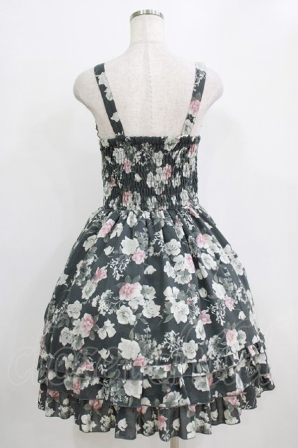 画像3: axes femme / レトロ花柄ワンピース M グレー H-26-01-16-003-AX-OP-YZ-ZH (3)