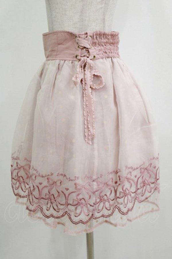 画像2: LIZ LISA / バレエ刺繍スカート Free ピンク H-26-01-16-029-LO-SK-NS-ZH (2)