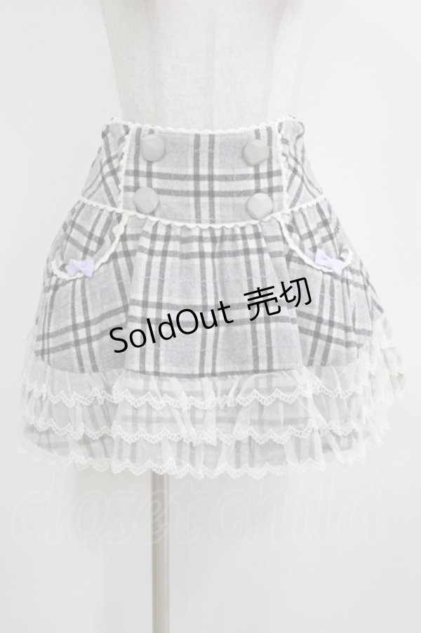 画像1: Angelic Pretty / 子供部屋タータンスカート Free グレー H-26-01-16-030-AP-SK-NS-ZH (1)
