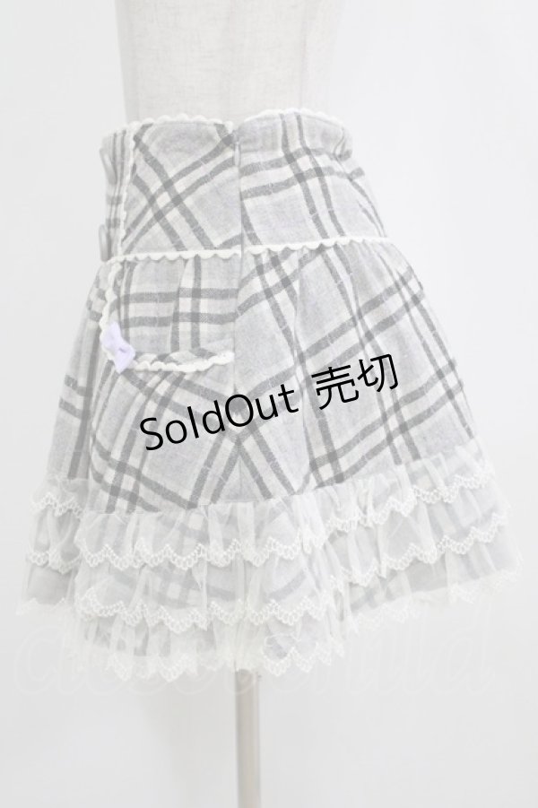 画像2: Angelic Pretty / 子供部屋タータンスカート Free グレー H-26-01-16-030-AP-SK-NS-ZH (2)