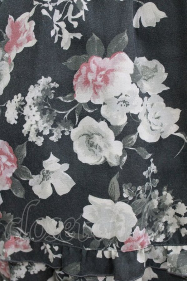 画像4: axes femme / レトロ花柄ワンピース M グレー H-26-01-16-003-AX-OP-YZ-ZH (4)